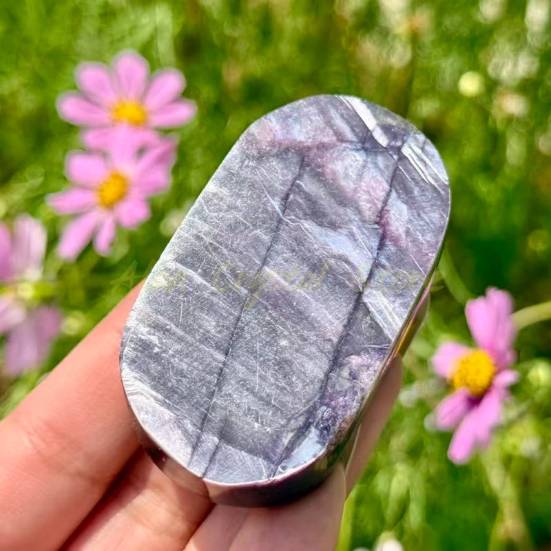 Purple Mica Palm Stone