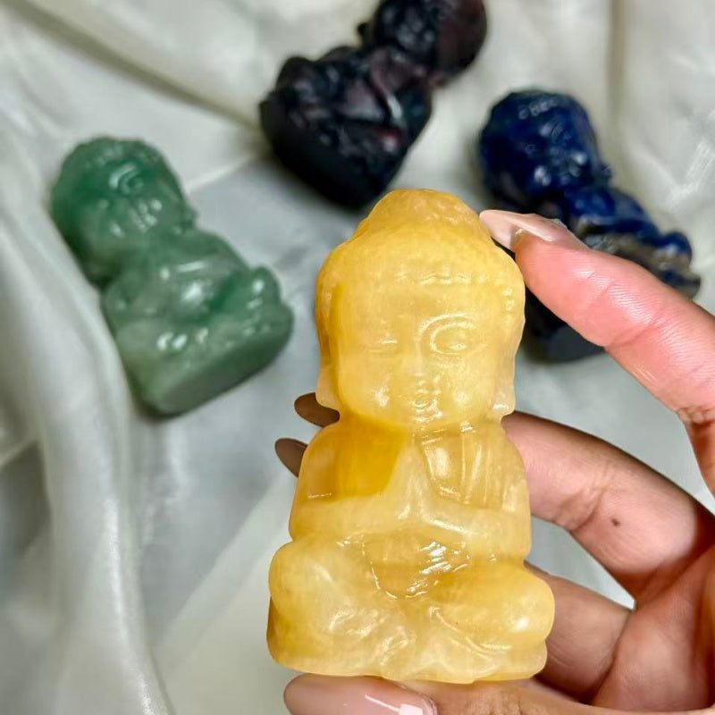 Natural Crystal Quartz Buddha.Hand Carved Buddha.1PC