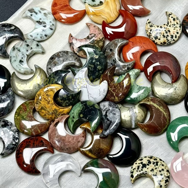 Mixed Crystal Moon Carving