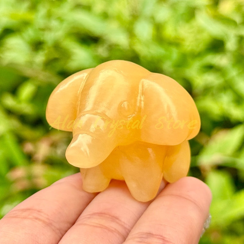 Natural Crystal Quartz Mamoswine Carving.1PC