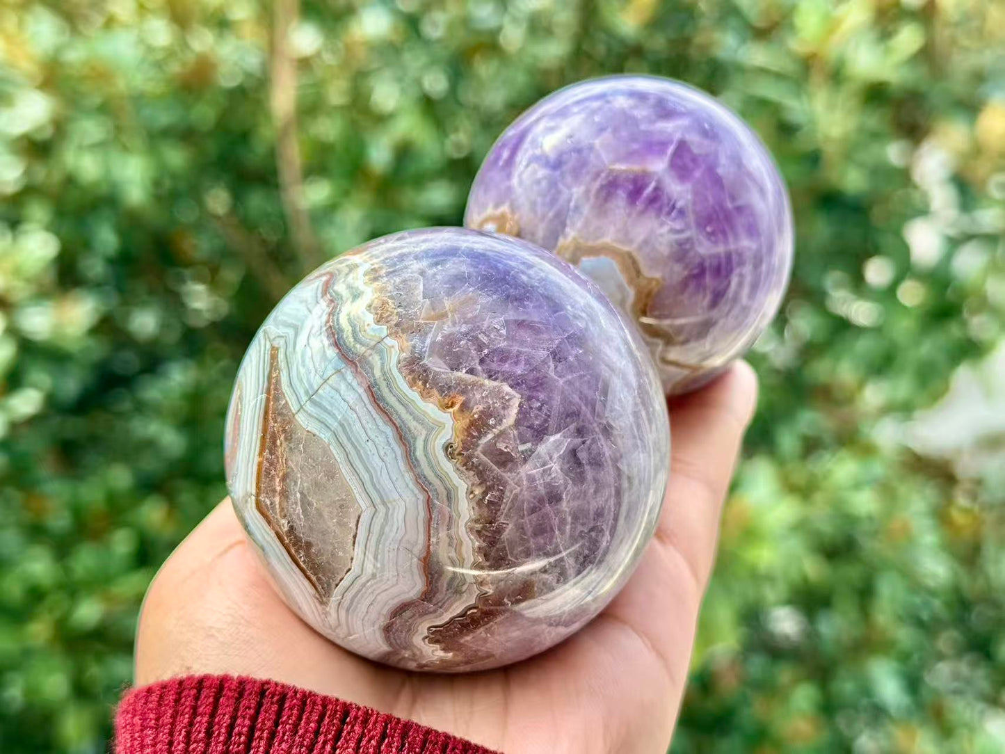 Natural Amethyst Agate Sphere,High Quality Crystal quartz Ball.