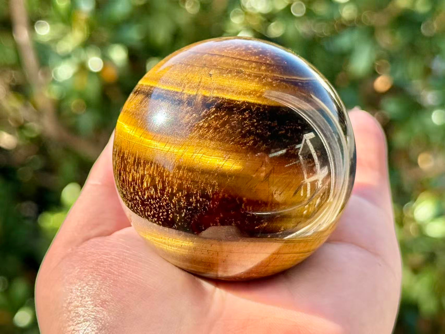 Natural Tiger eye Stone Sphere,High Quality Ball.1PC