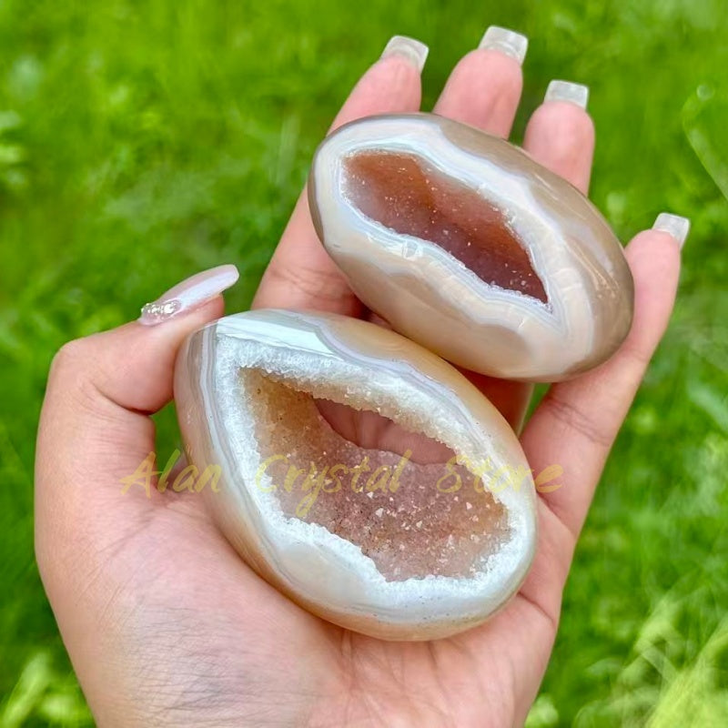 Natural Agate Geode Egg.1PC