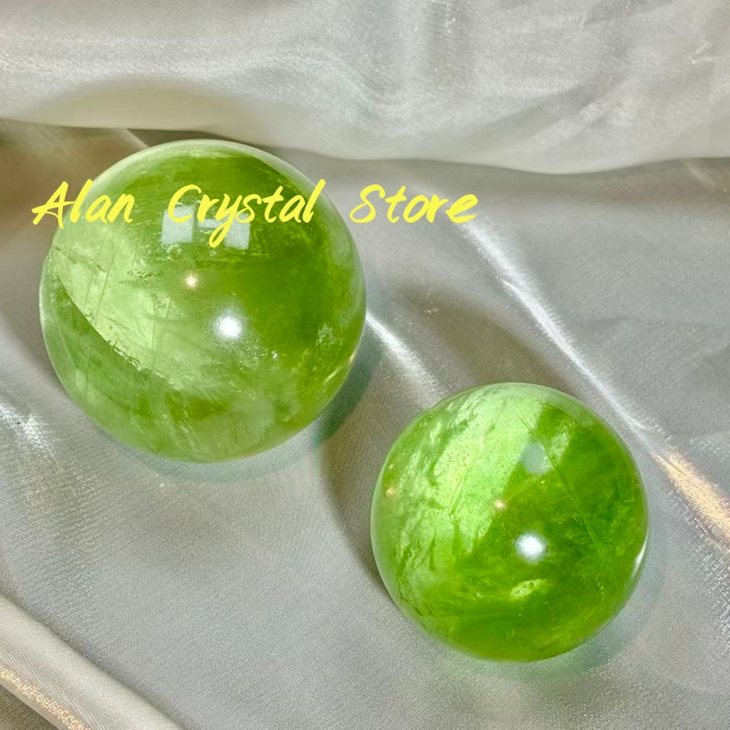 Green Apple Fluorite Sphere
