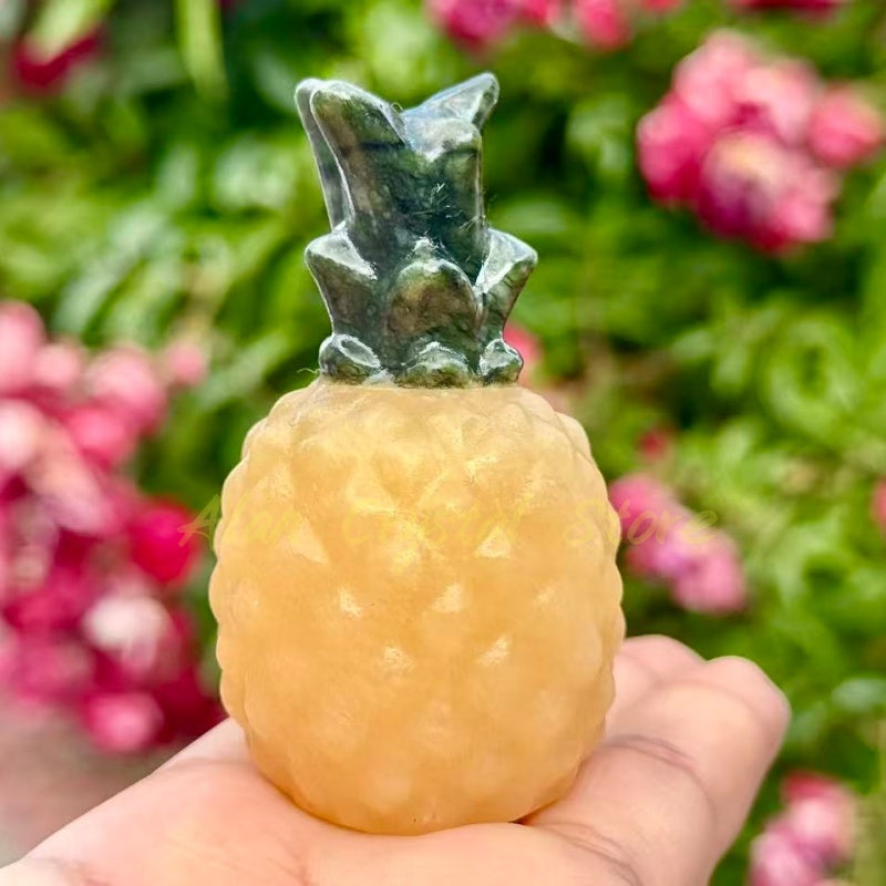 Yellow Calcite Pineapple Carving