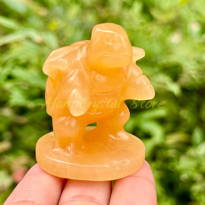 Natural Crystal Quartz Blastoise Carving.1PC