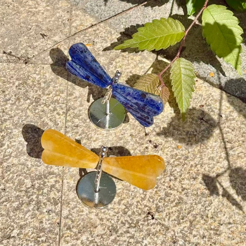 Natural crystal quartz dragonfly.1PC