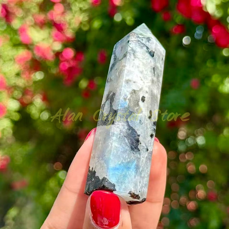 Rainbow Moon Stone Points