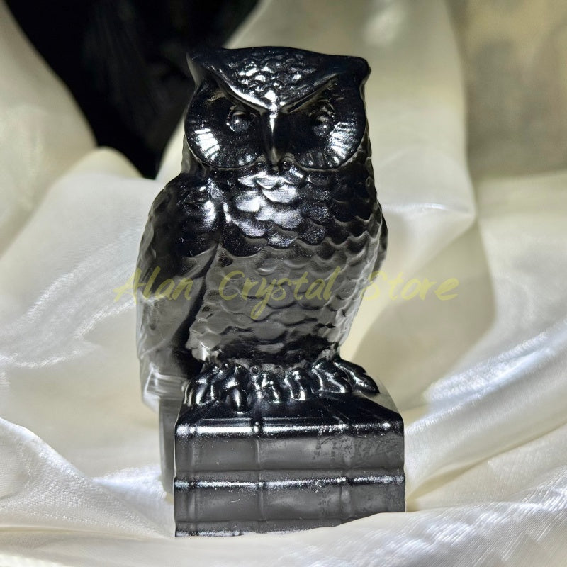 Natural Obsidian Owl 1PC
