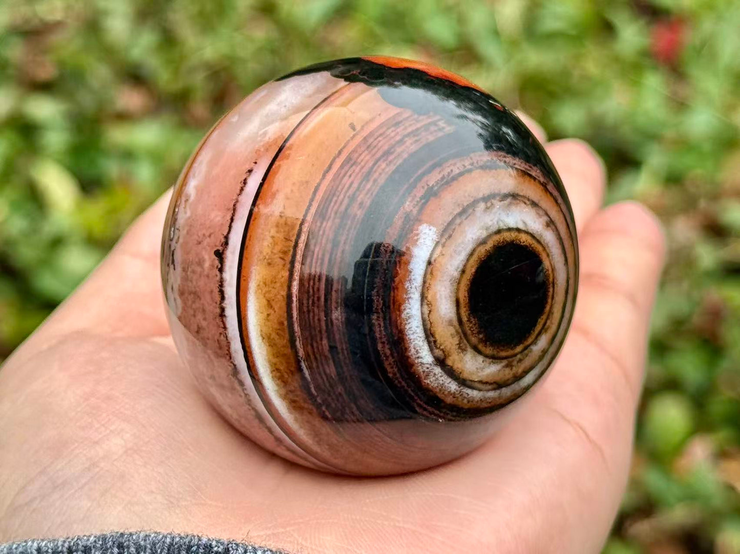 Natural Sardonyx Sphere,Agate Geode Sphere.Reiki healing Ball. +Free Base