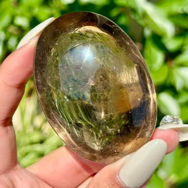 Smoky Quartz Palm Stone