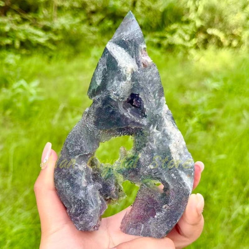Natural Mineral Fluorite Torch 1PC
