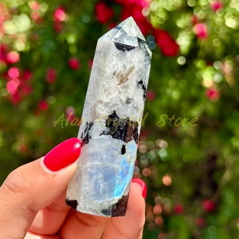 Rainbow Moon Stone Points