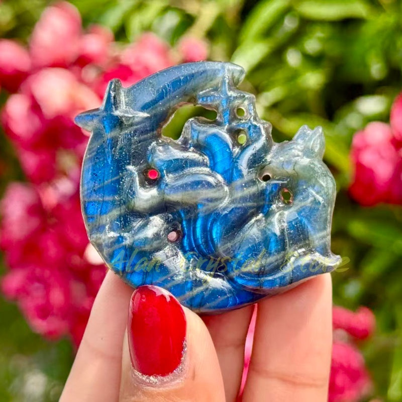 Labradorite Fox Carving