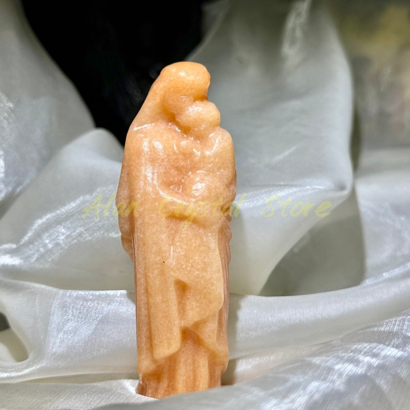 Natural Sun Stone Virgin Mary 1PC