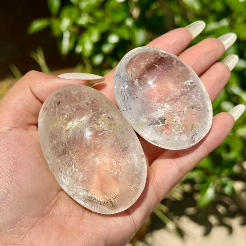 Clear Quartz Palm Stone