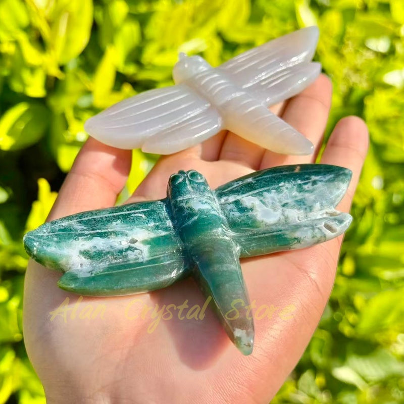 Ocean Jasper Dragonfly Carving