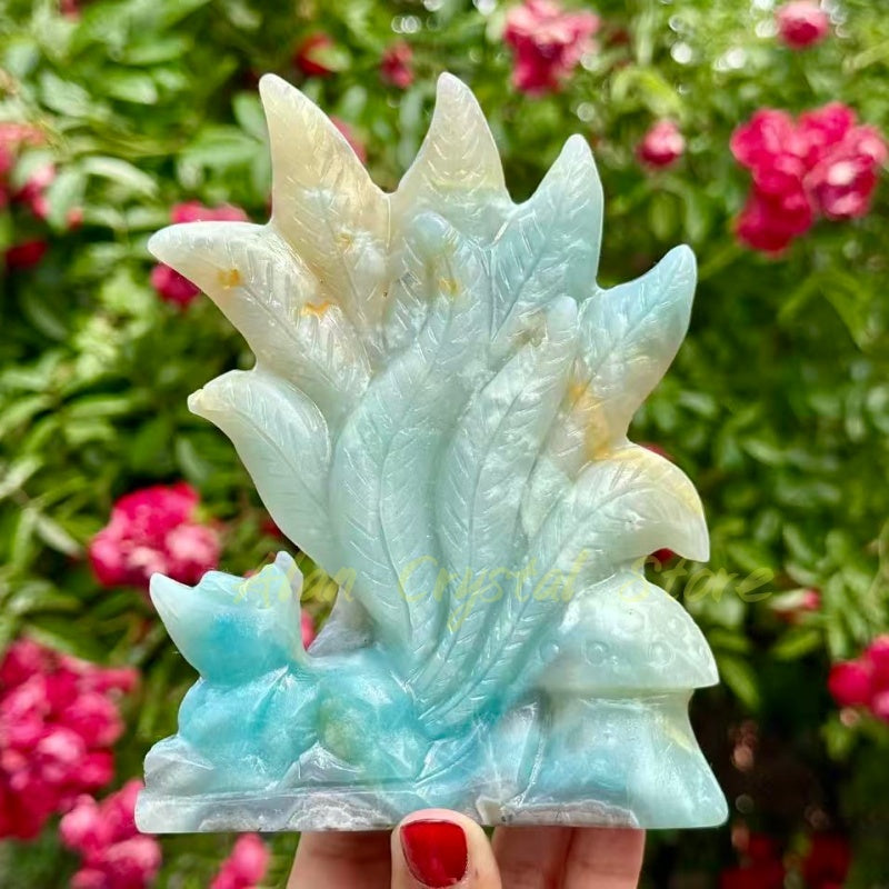 Amazonite Fox Carving