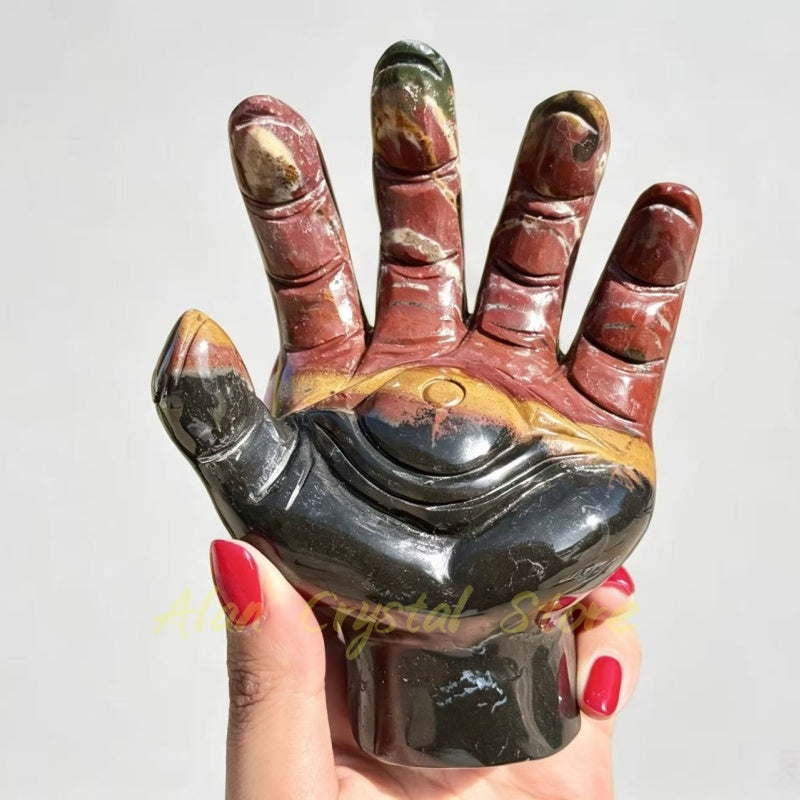 Ocean Jasper  Devil's Palm Carving
