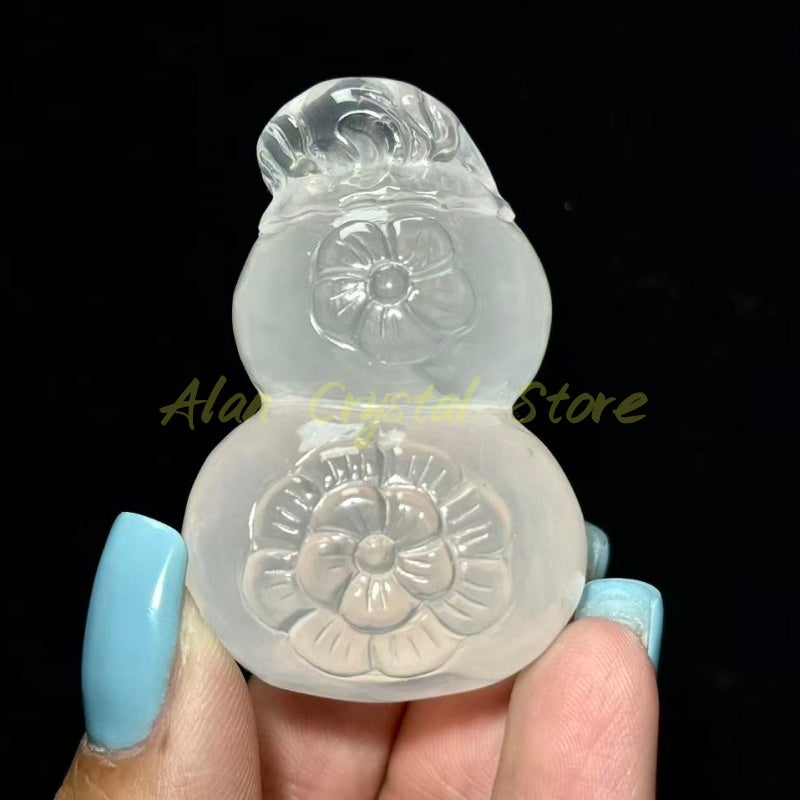 Natural Clear Quartz Nine-tailed Fox Gourd