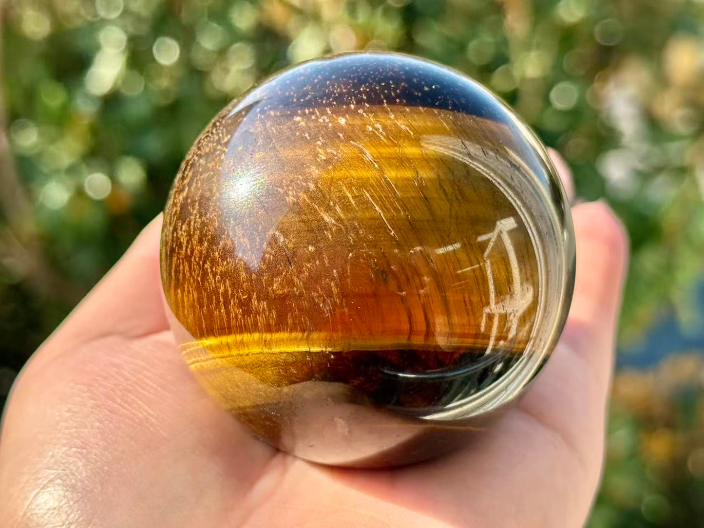 Natural Tiger eye Stone Sphere,High Quality Ball.1PC