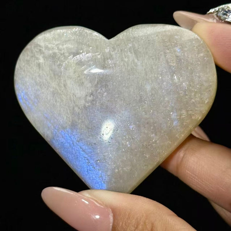 Natural MoonStone Heart.