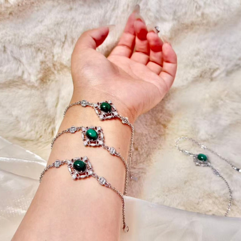 Natural Malachite Bracelet.