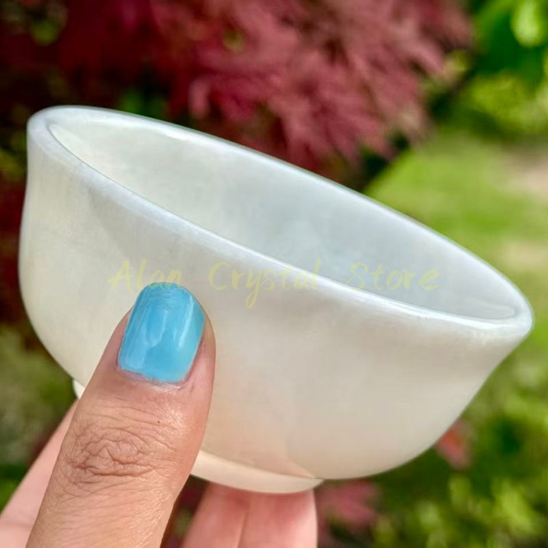 White Jade Bowl Carving