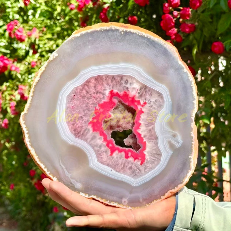 Druzy Agate Slice