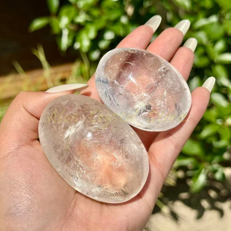 Clear Quartz Palm Stone