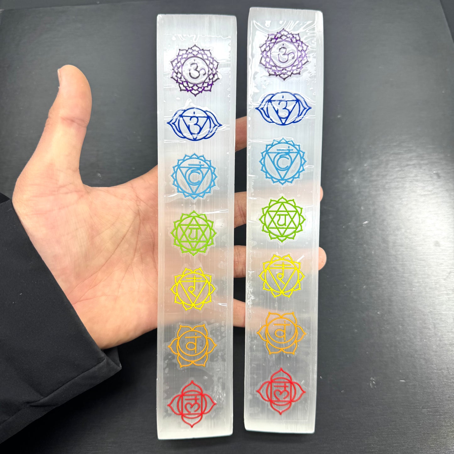 Seven Chckras Selenite Slab