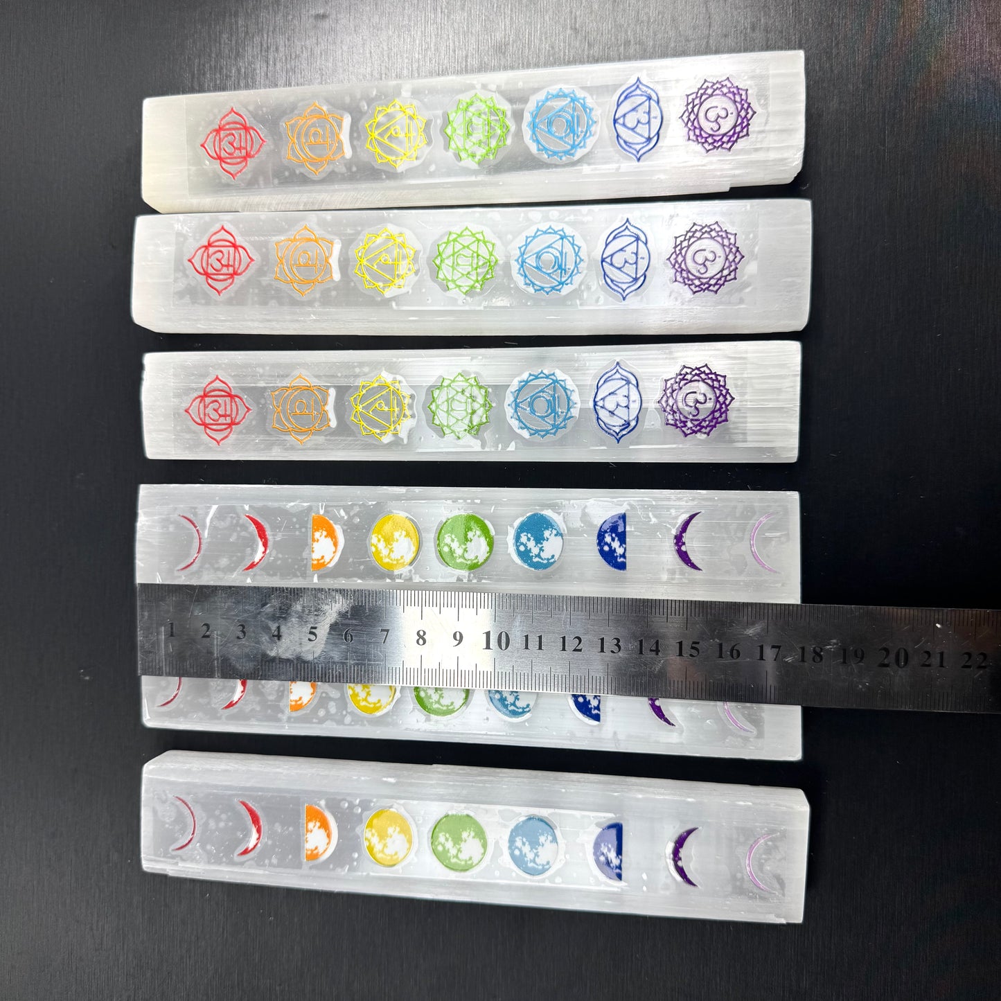 Seven Chckras Selenite Slab
