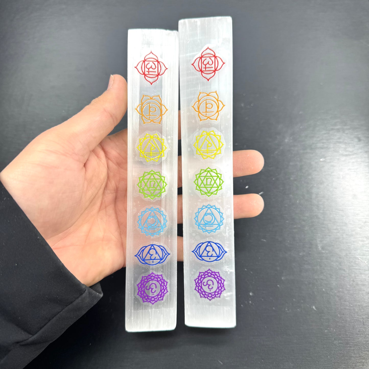 Seven Chckras Selenite Slab