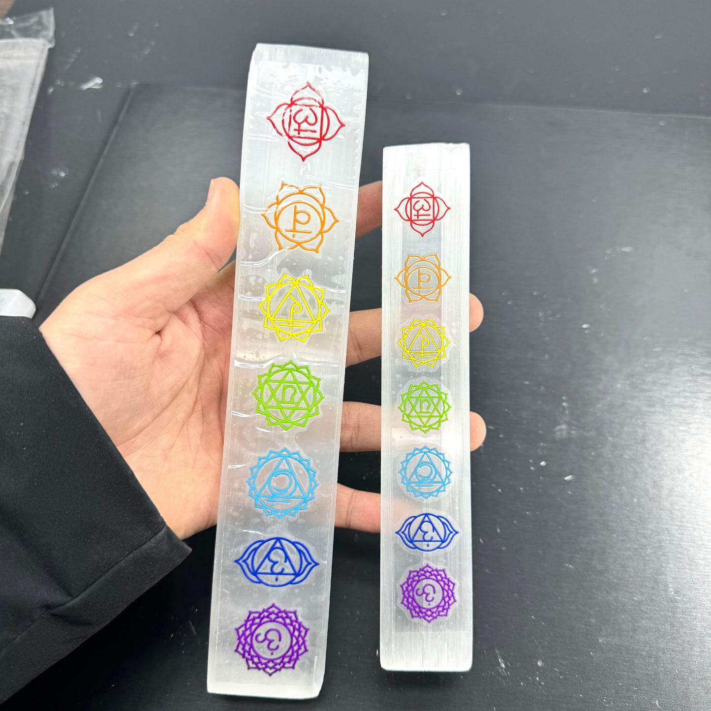 Seven Chckras Selenite Slab