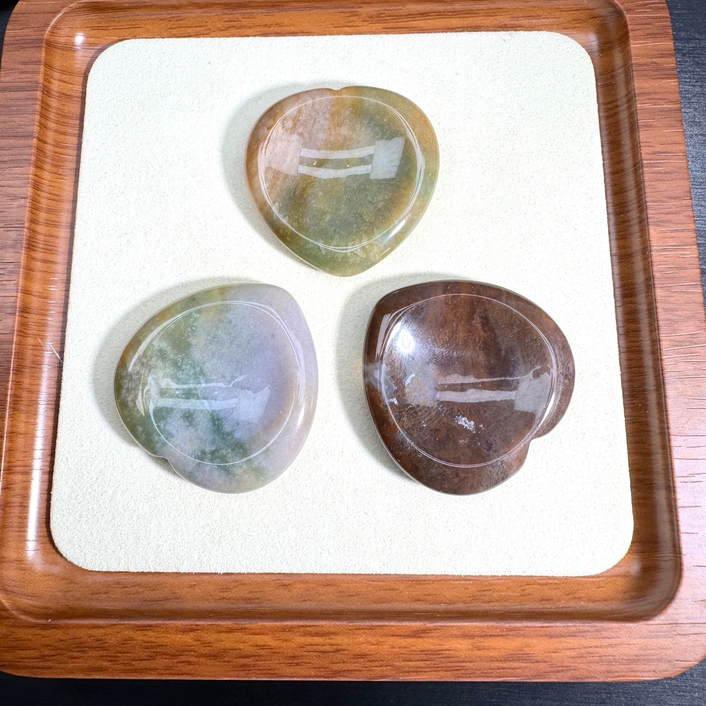 Mixed Crystal Heart Worry Stone