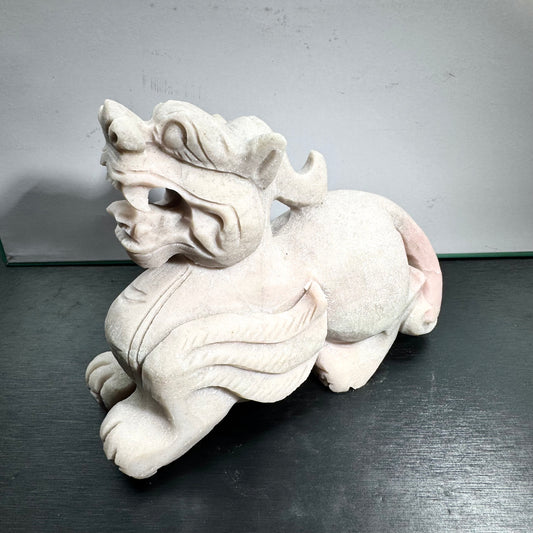 Pink Opal Dragon Carving