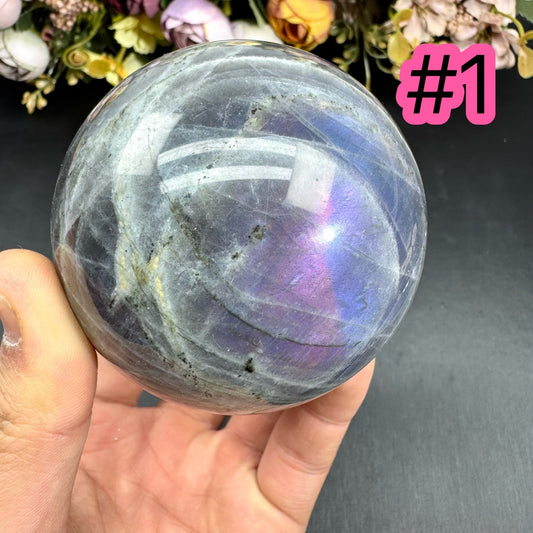 Purple Flash Labardorite Sphere