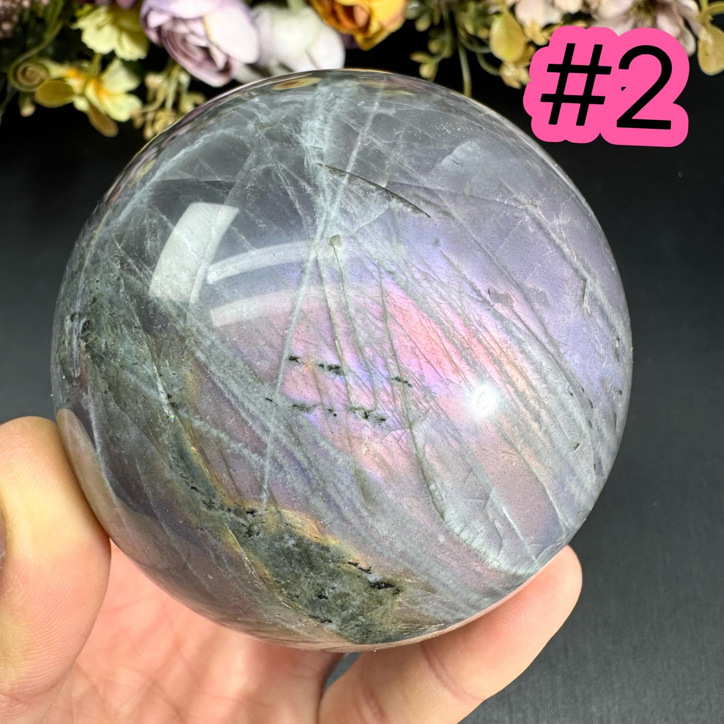 Purple Flash Labardorite Sphere