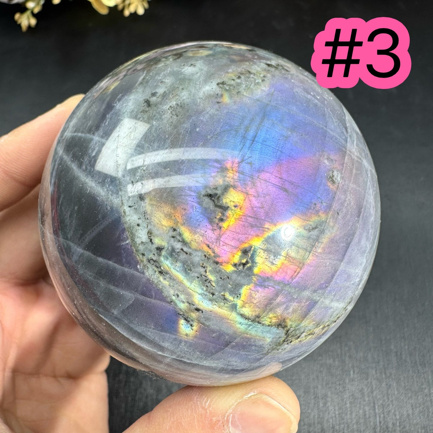 Purple Flash Labardorite Sphere