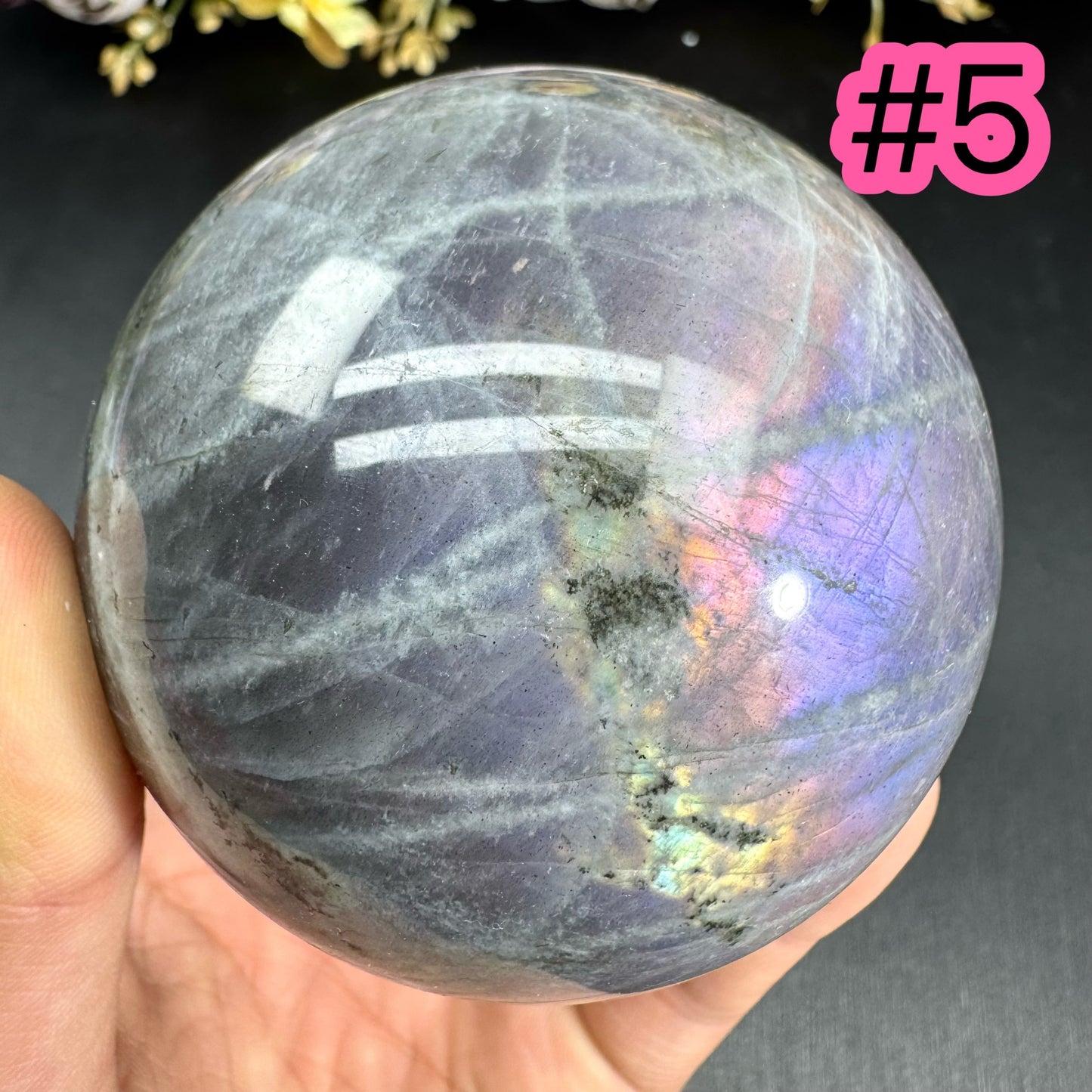 Purple Flash Labardorite Sphere