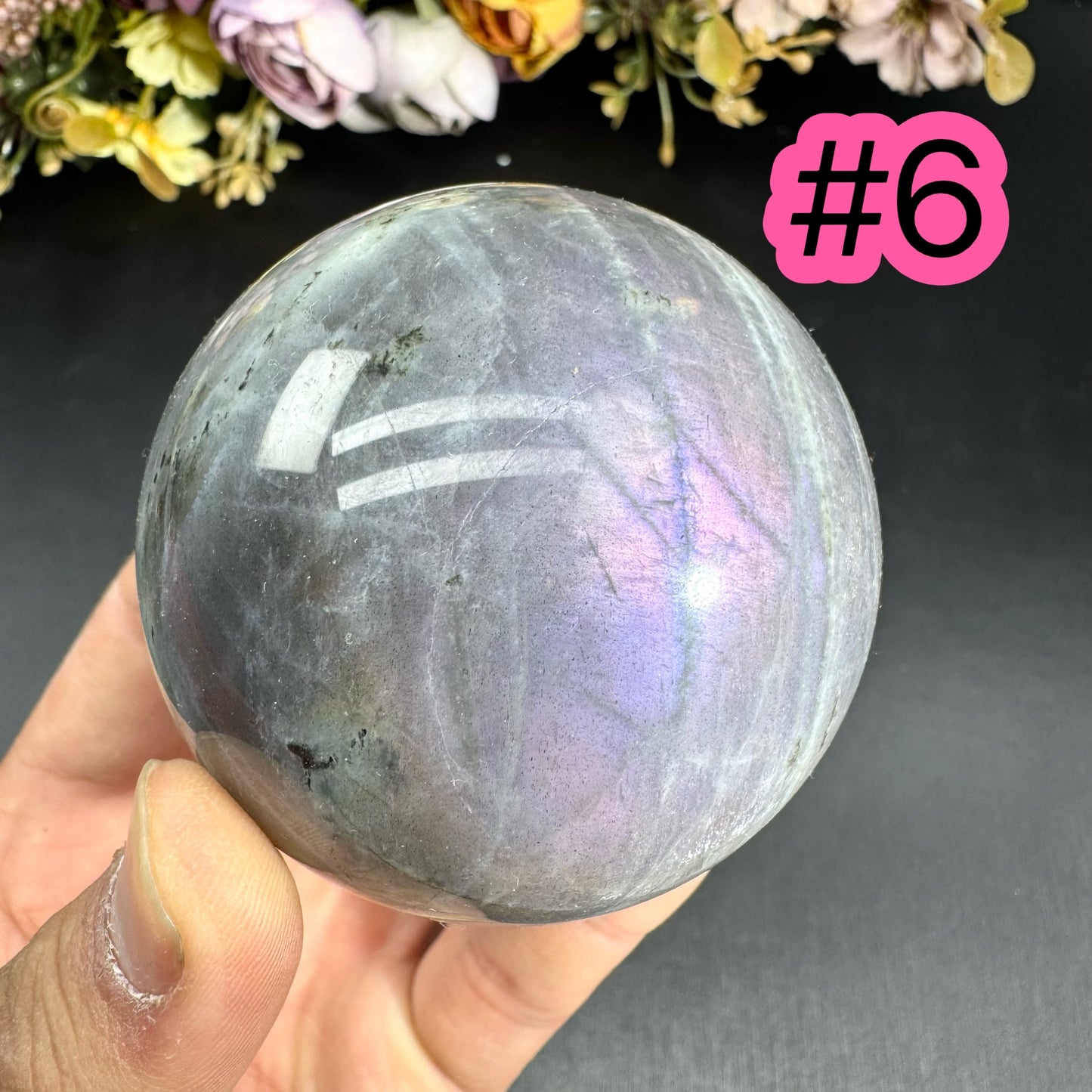 Purple Flash Labardorite Sphere