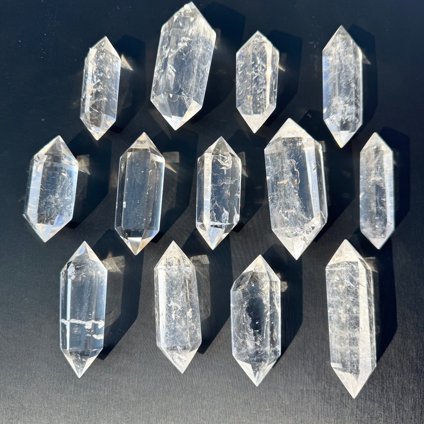 Clear Quartz Double Points Tower