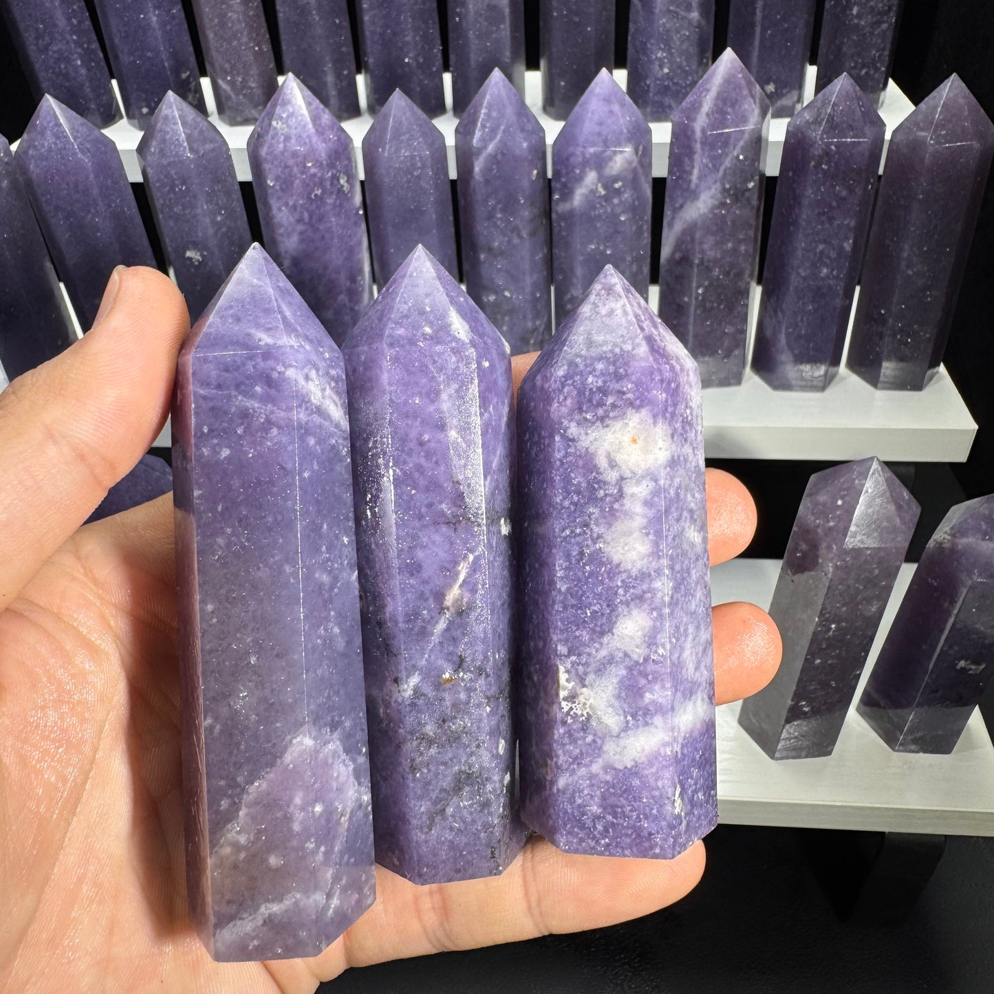Natural Lepidolite Points