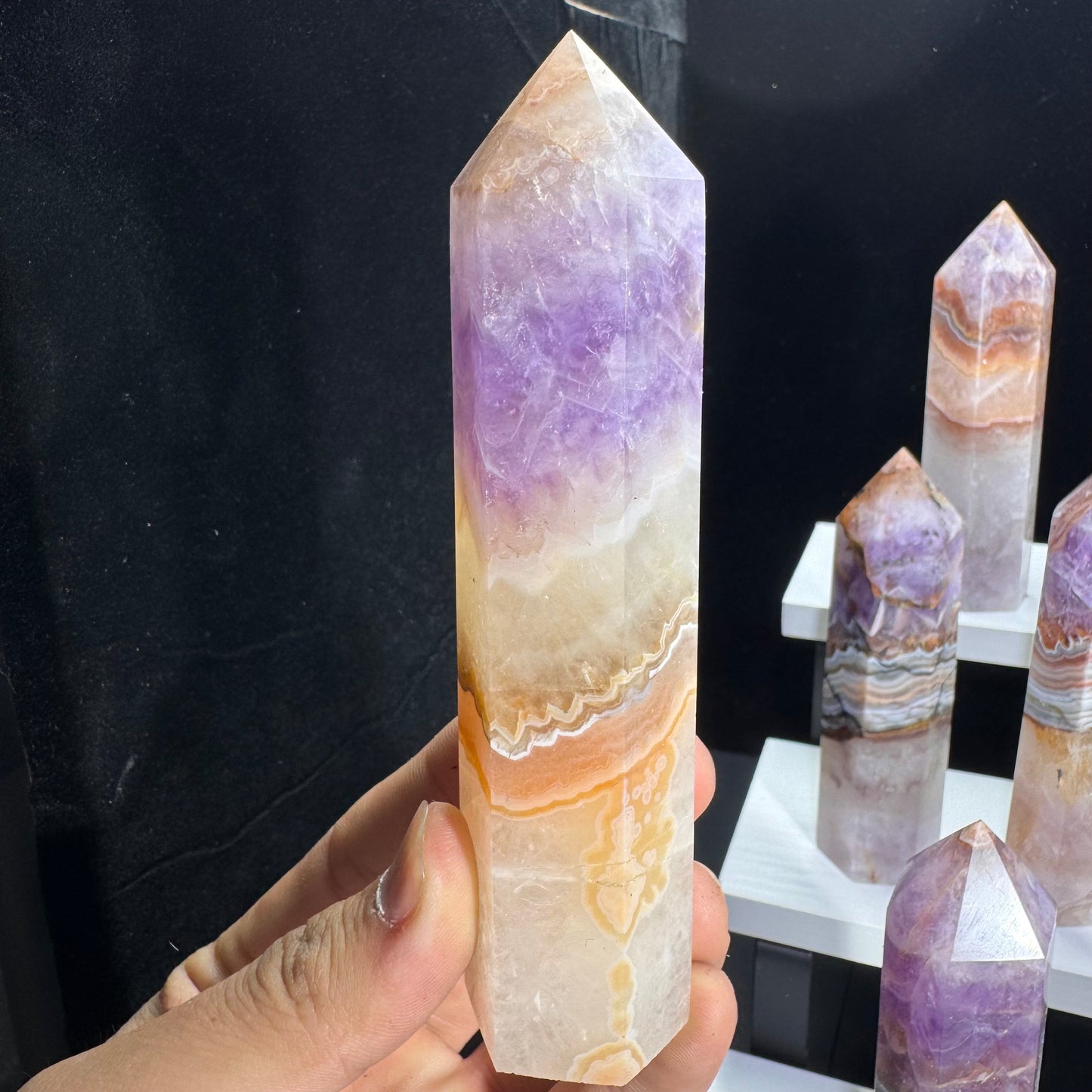 High Quality Amethyst Agate Tower