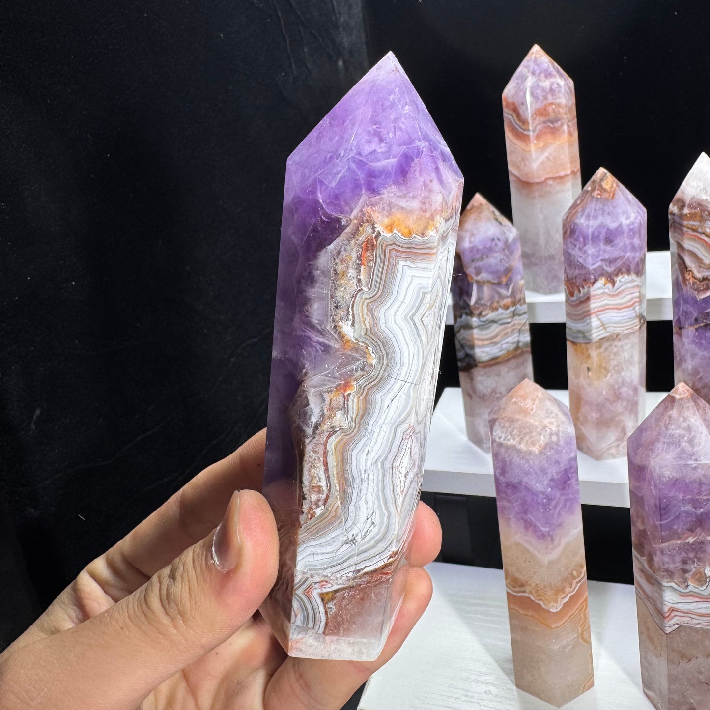High Quality Amethyst Agate Tower