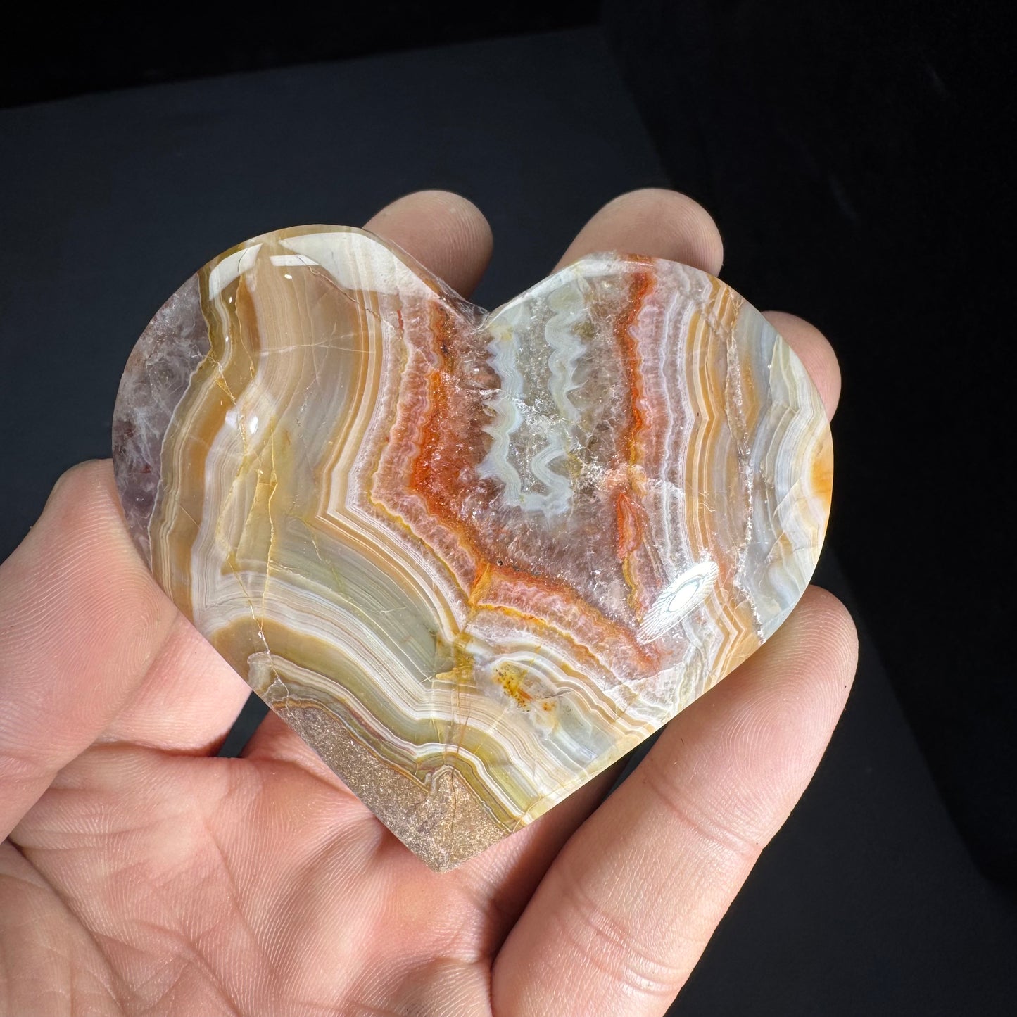 Natural Amethyst Agate Heart