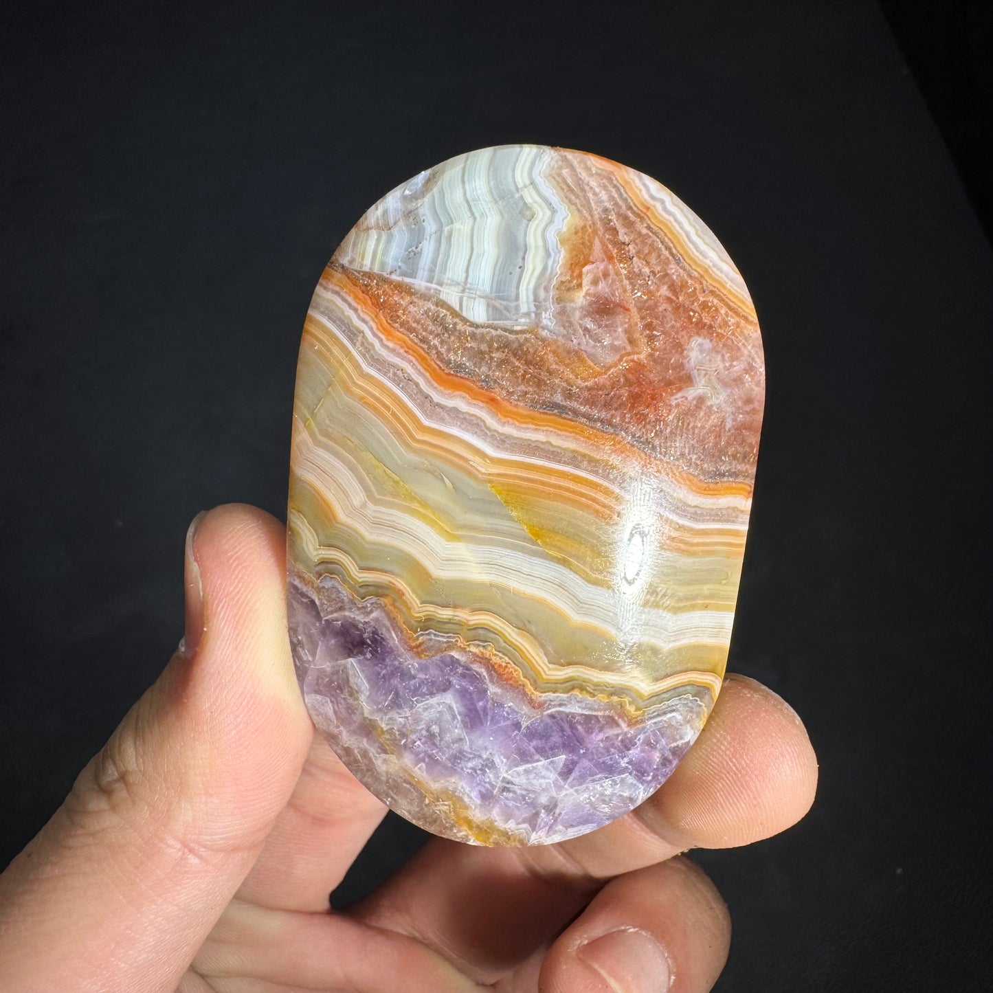 Natural Amethyst Agate Palm