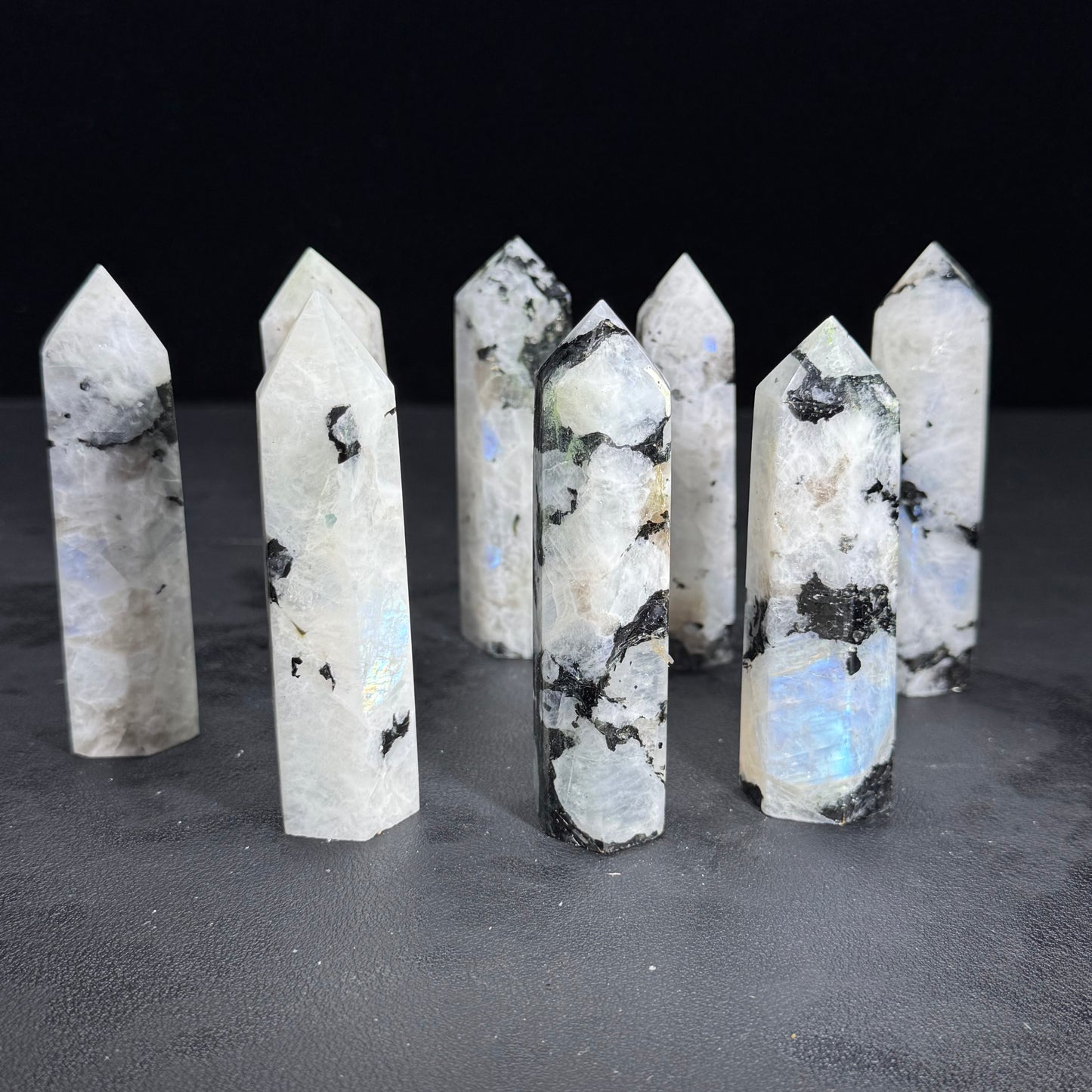 Natural Rainbow Moon Stone Points