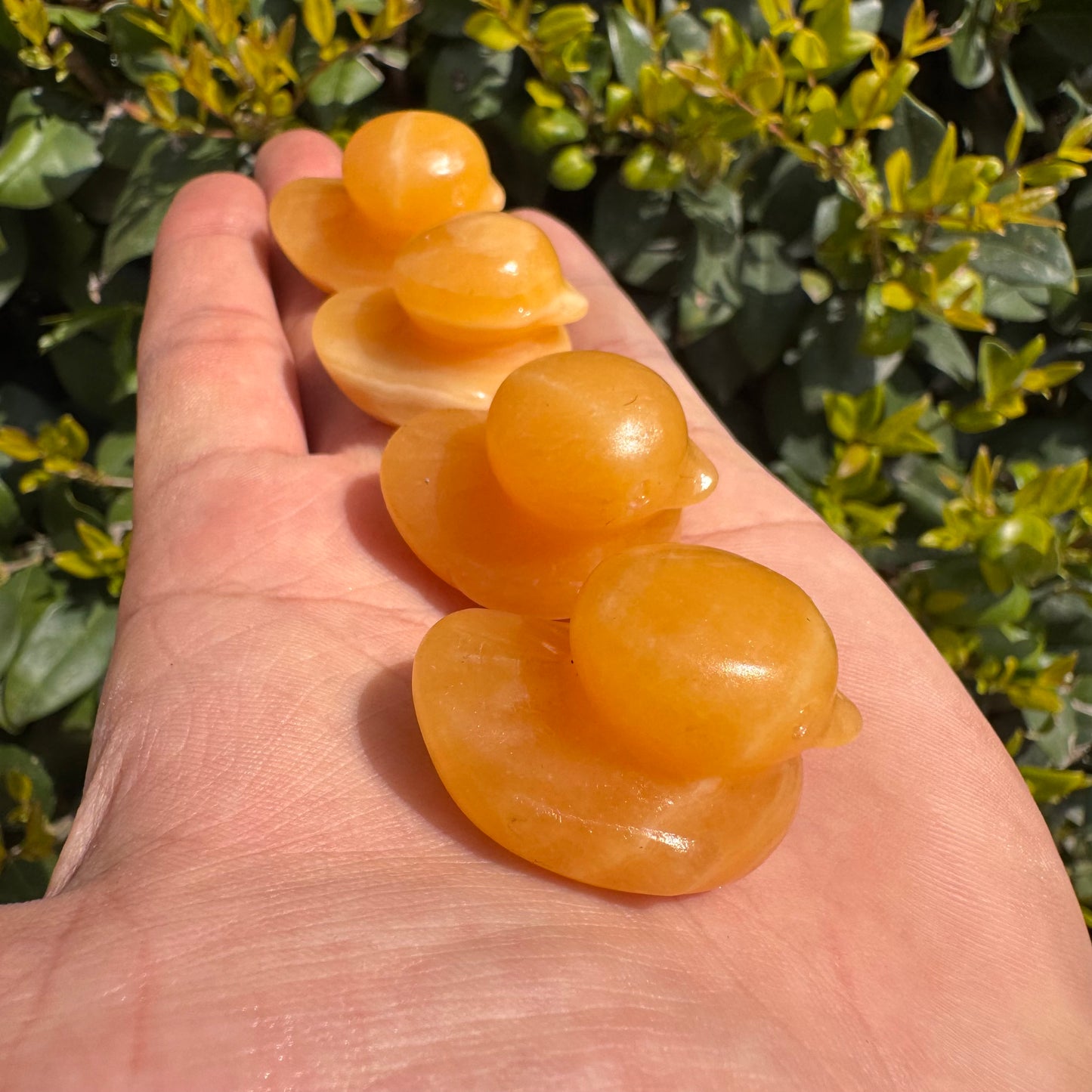 Natural Yellow Calcite Duck
