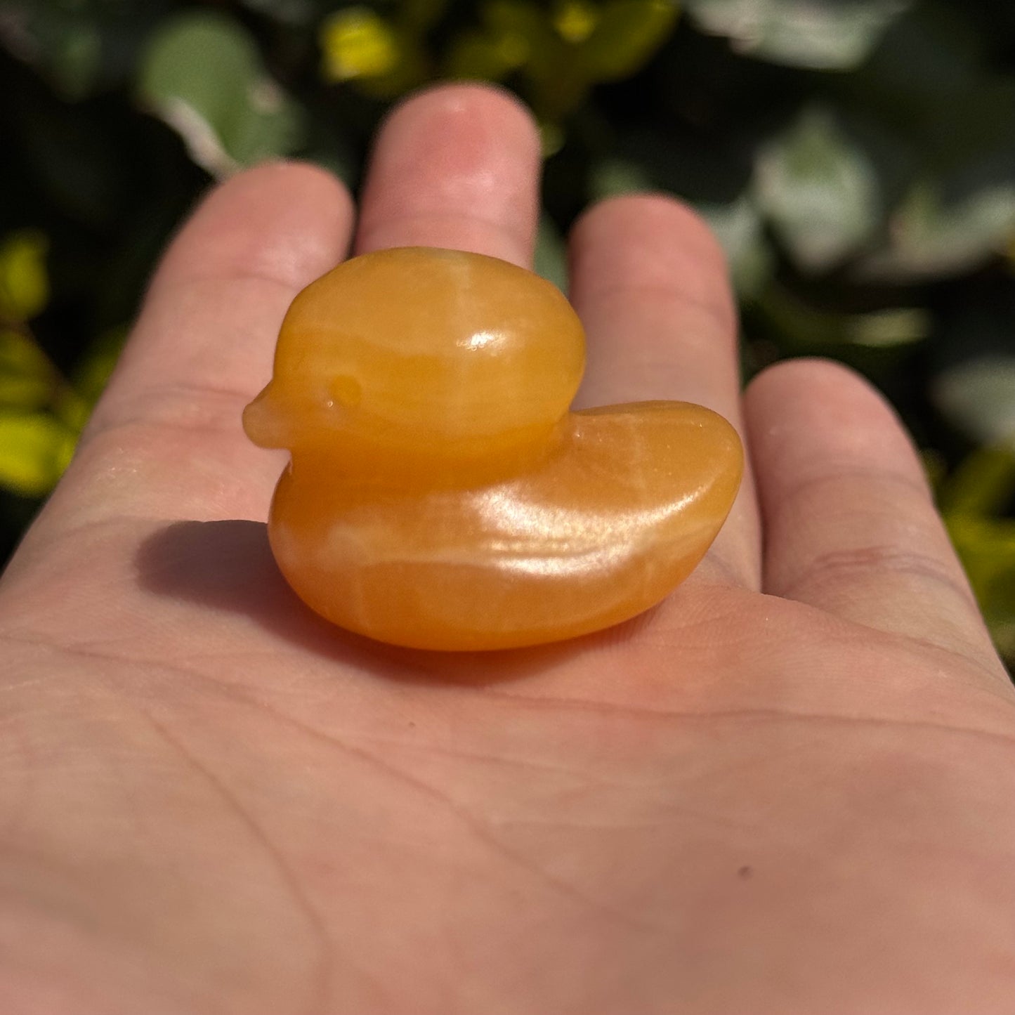 Natural Yellow Calcite Duck